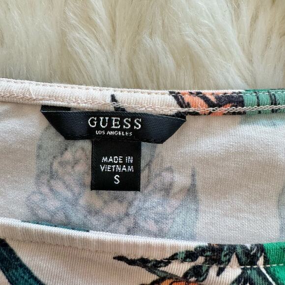 Guess Boho Floral Print Off the Shoulder Top Small - Picture 3 of 9